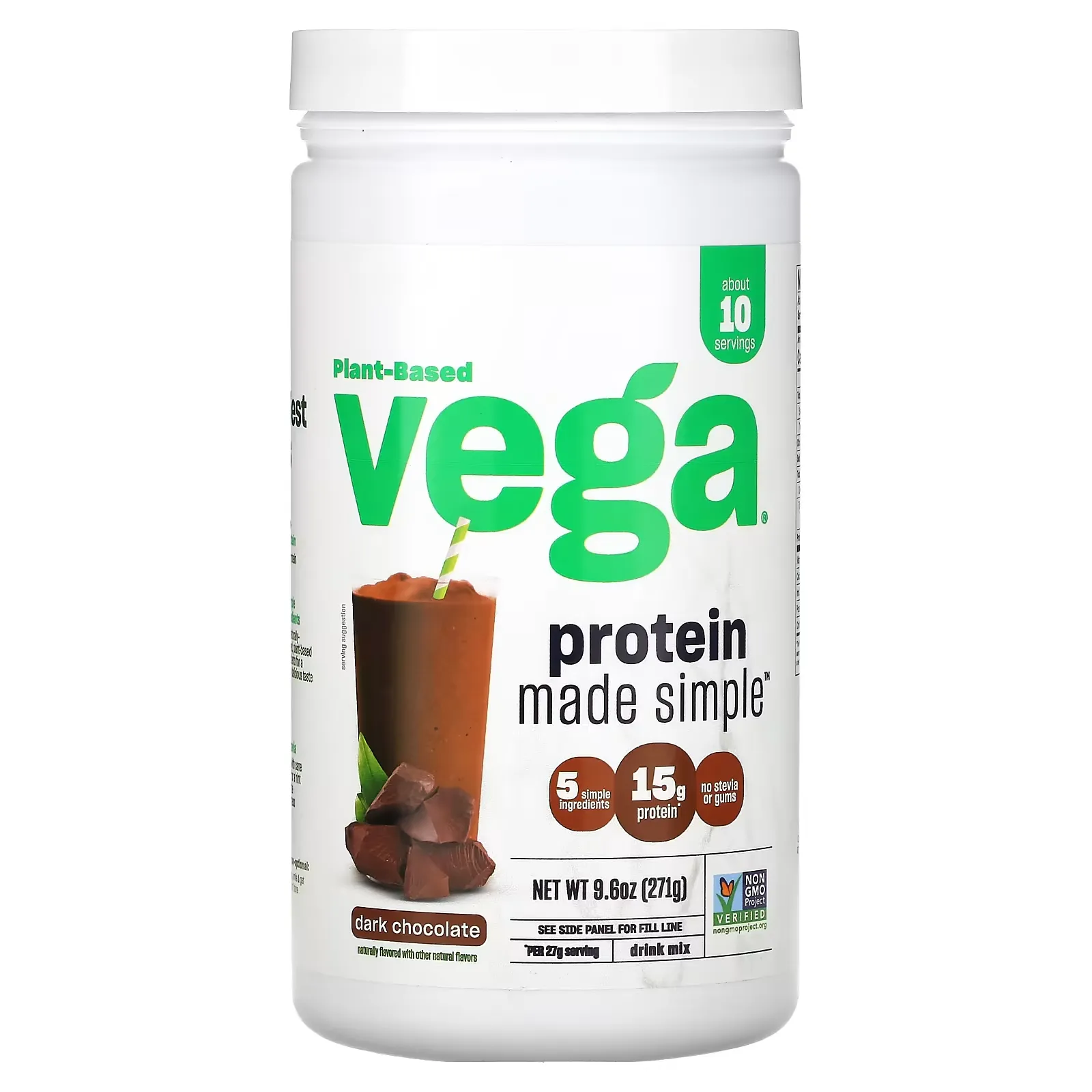 Protein Made Simple, Dark Chocolate, 9.6 oz (271 g)