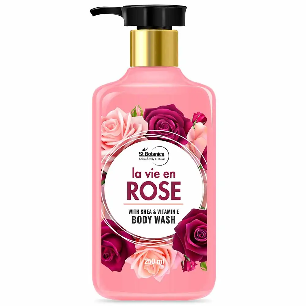 St.Botanica La Vie En Rose With Shea & Vitamin E Body Wash,  250 ml  for All Skin Type