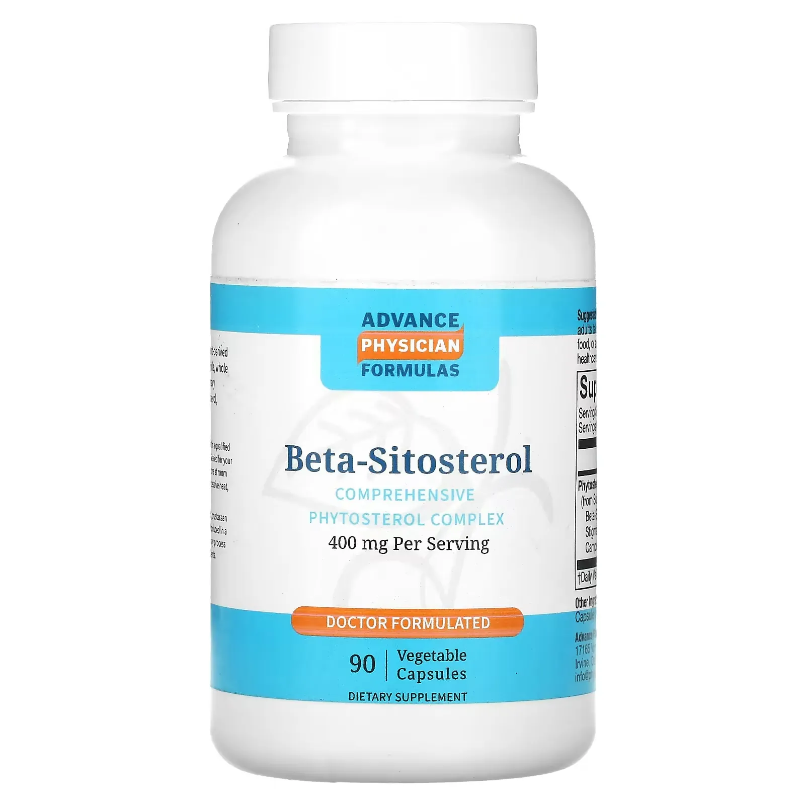 Beta-Sitosterol, 400 mg, 90 Vegetable Capsules