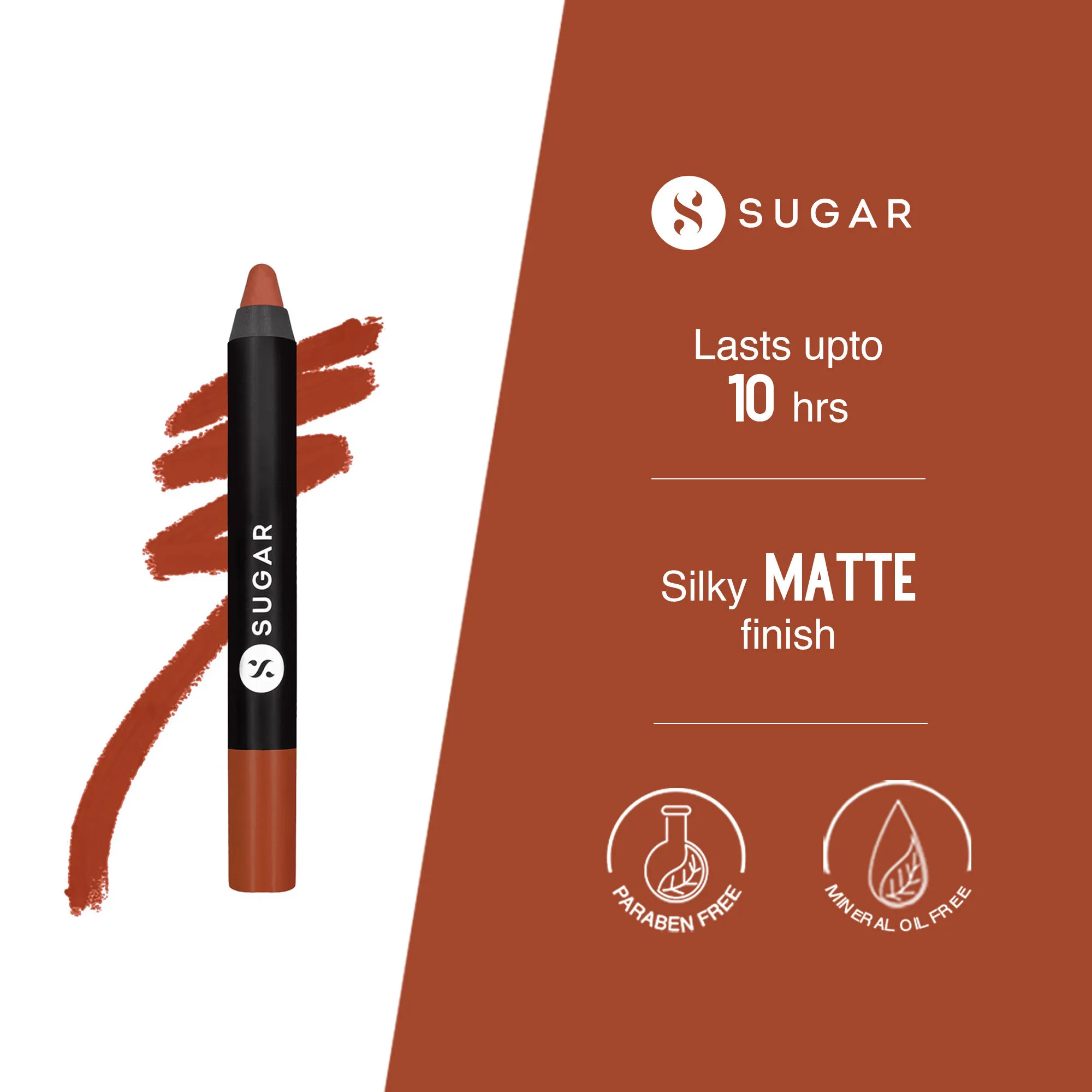 SUGAR Matte As Hell Crayon Lipstick With Free Sharpener - 16 Claire Underwood