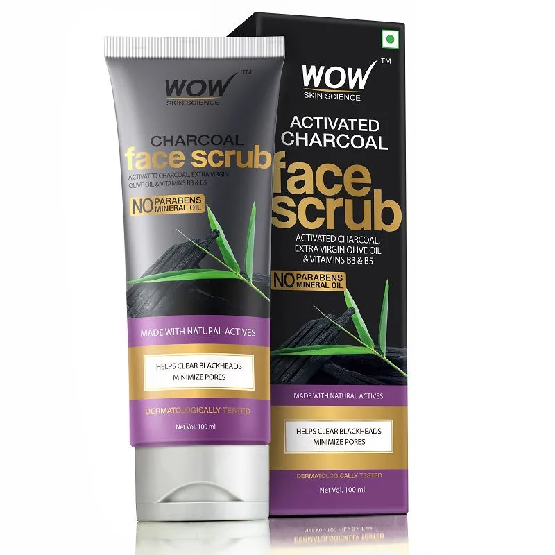 WOW Skin Science Activated Charcoal Face Scrub