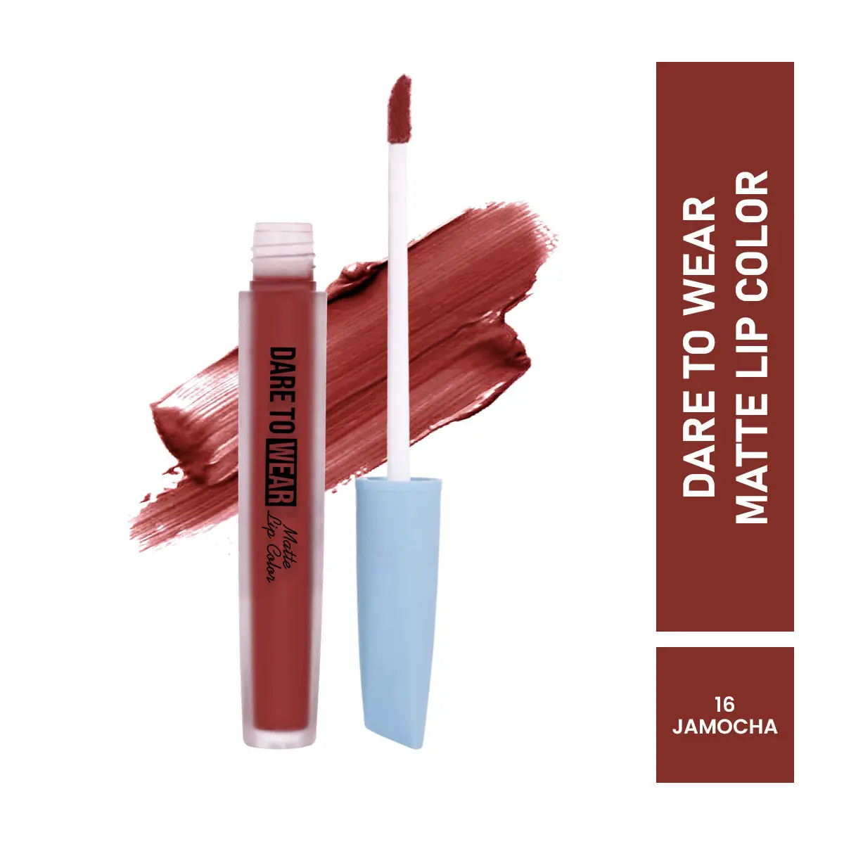 Mattlook Dare To Wear Matte Lip Color, Highly Pigmented, Smooth Application, Waterproof, Non Transfer & Long Lasting, Finish Matte, Jamocha (3.5ml)