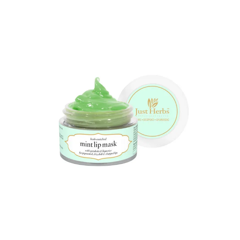 Just Herbs Hydrating Mint Lip Mask for Dark ,Dry and Chapped Lips