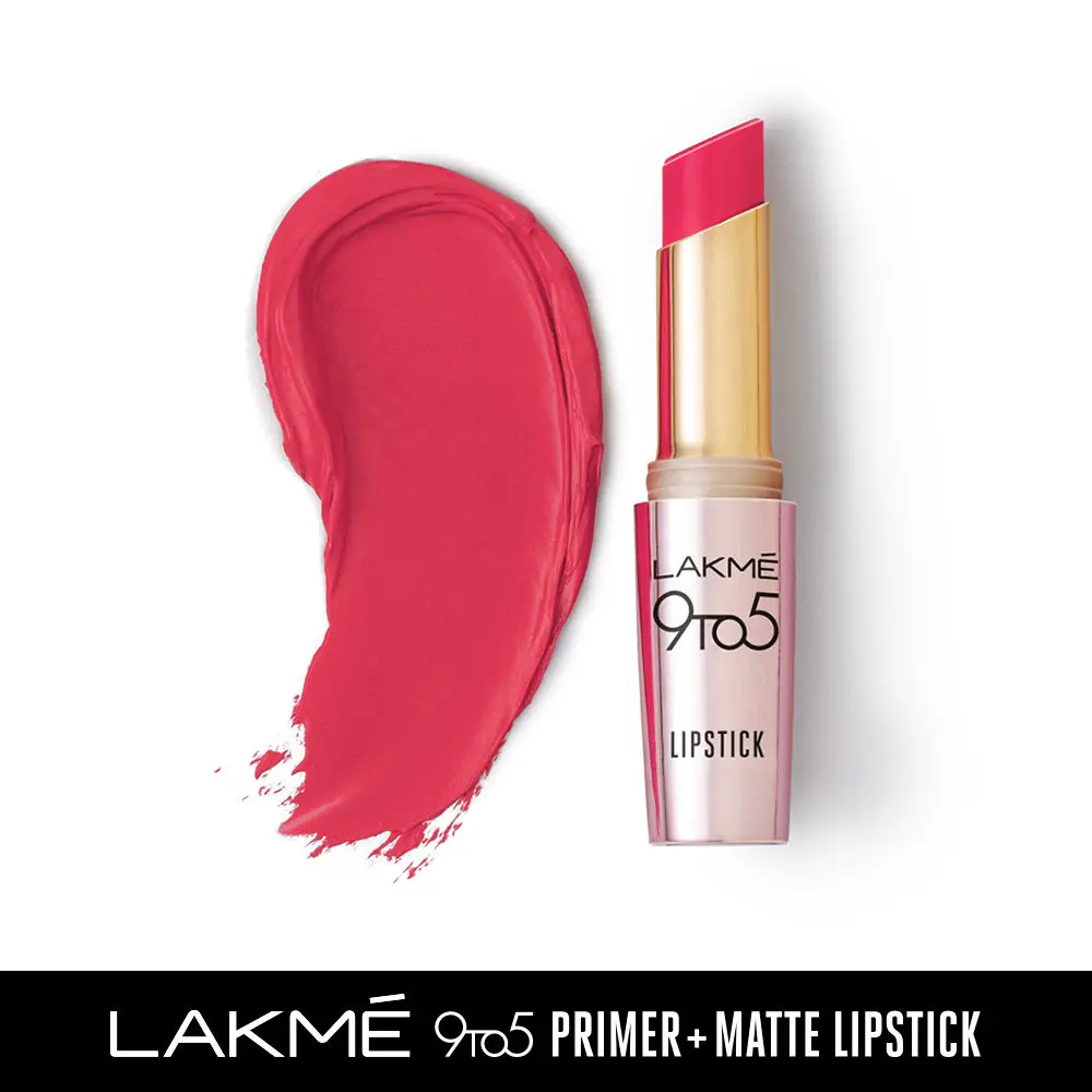 Lakme 9TO5 Primer + Matte Lip Color MP2 Ruby Rush (3.6 g)