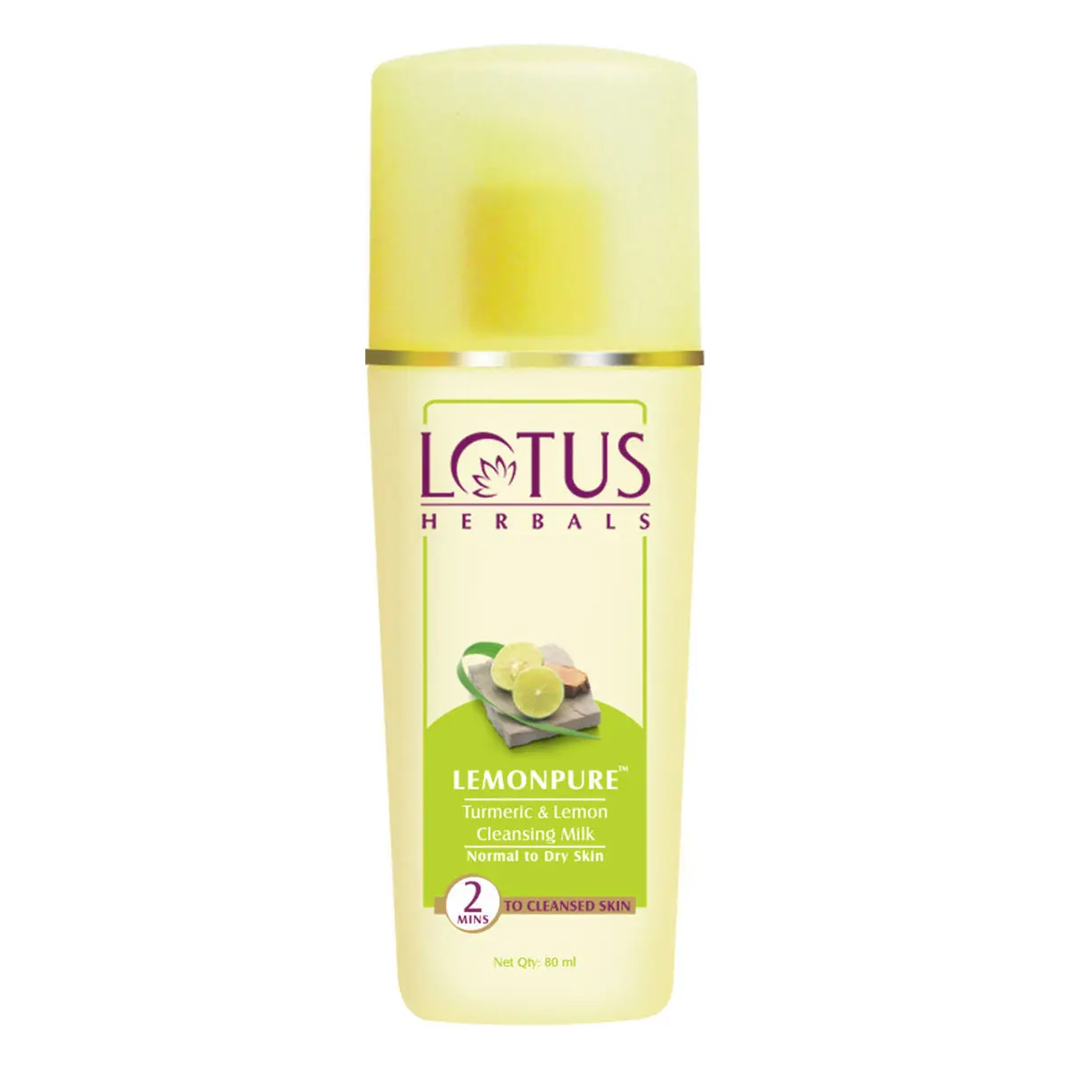 Lotus Herbals Lemonpure Turmeric & Lemon Cleansing Milk | Makeup Remover | For All Skin Types | 170ml