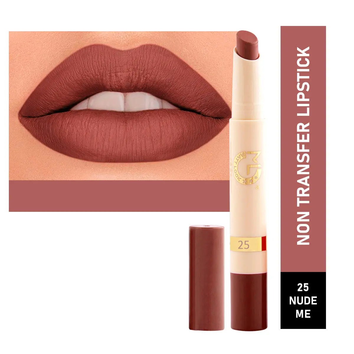 Matt look Velvet Smooth Non-Transfer, Long Lasting & Water Proof Lipstick, Nude Me (2gm)