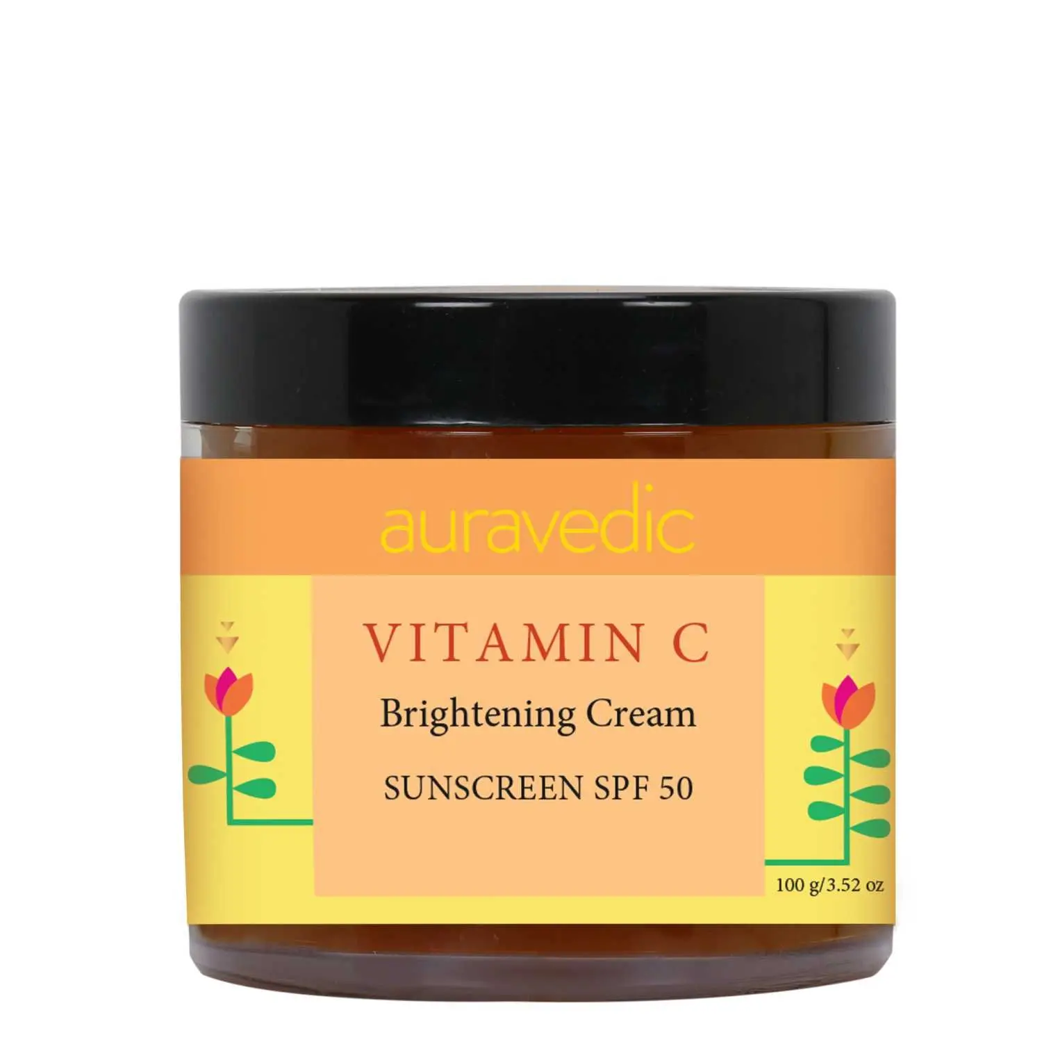 Auravedic Vitamin c face cream with SPF 50 Skin Brightening Cream 100 gms