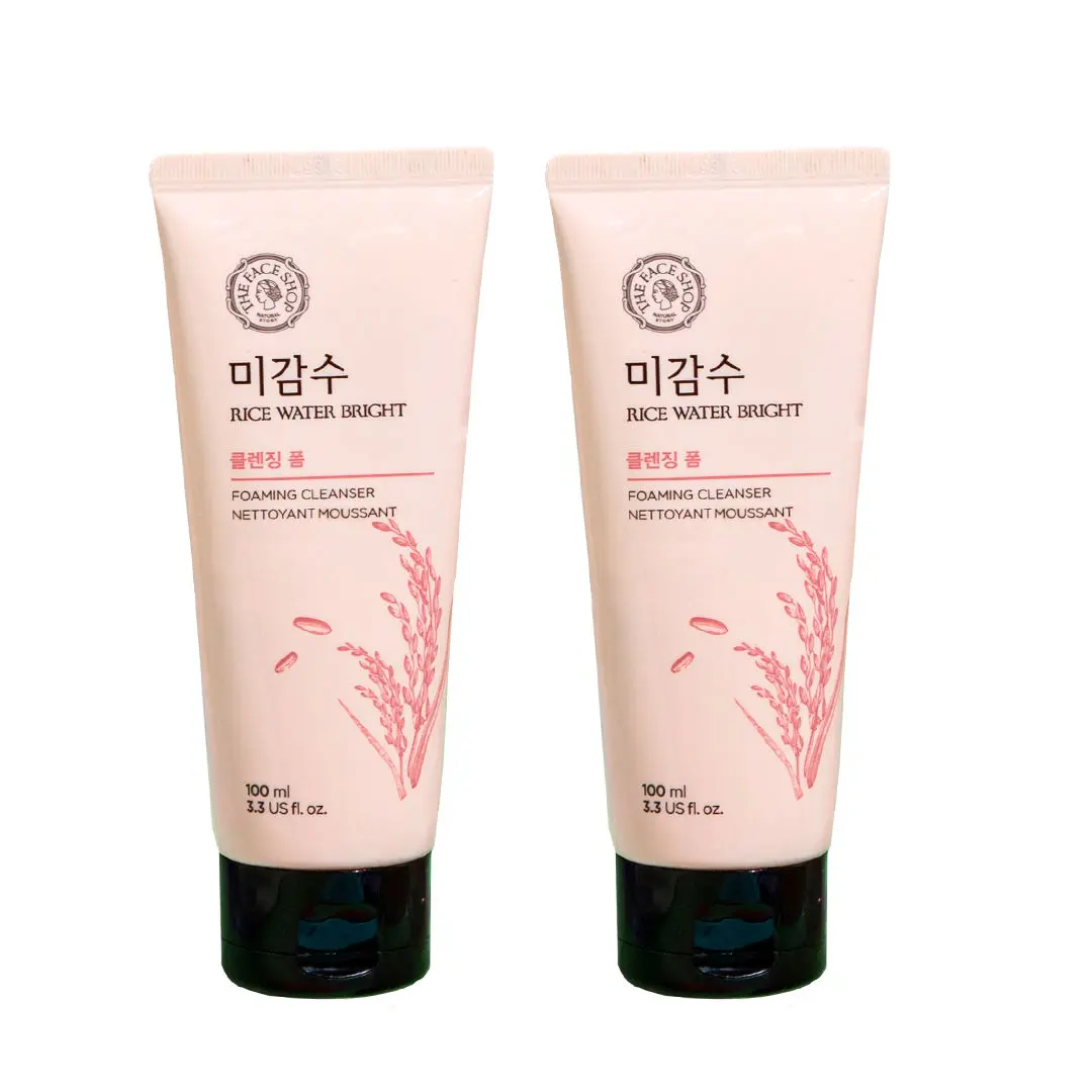 The Face Shop Rice Water Bright Cleansing Foam 100ml (Pack of 2)