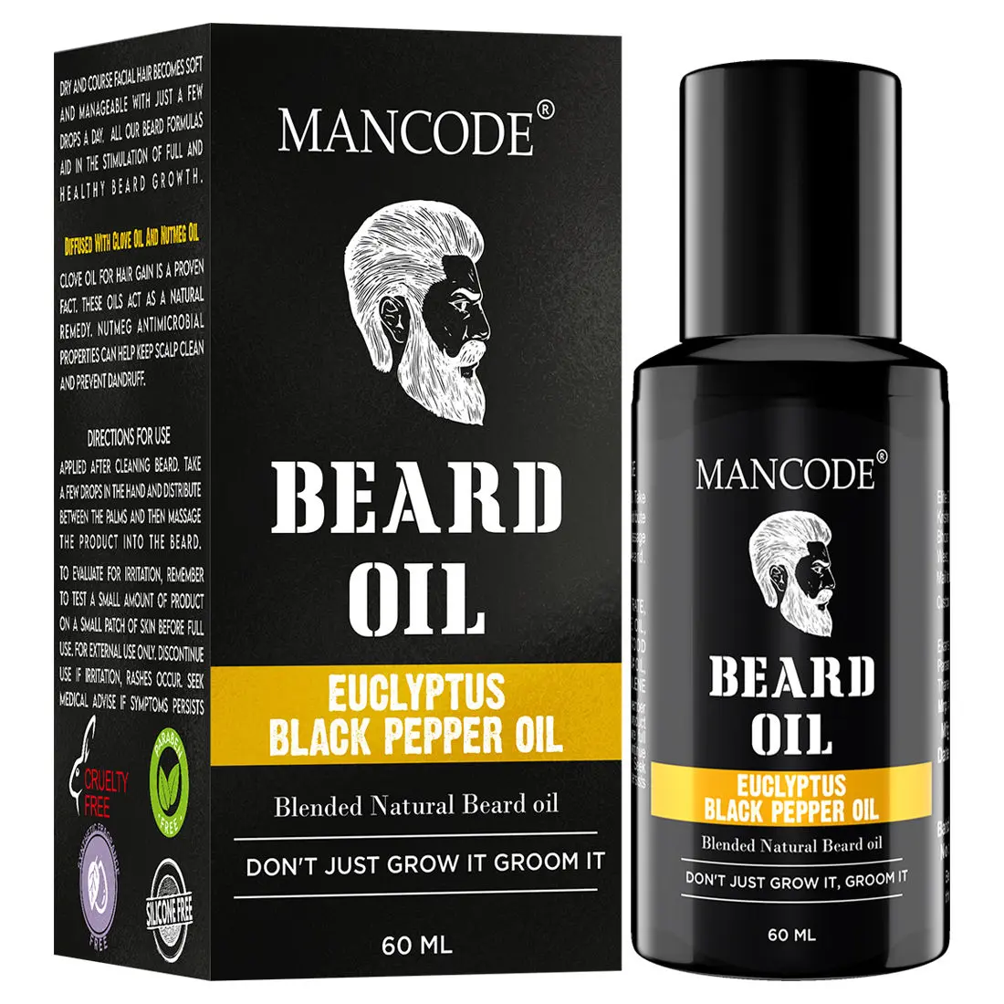 Mancode Beard Oil Eucalyptus & Black Pepper (60 ml)