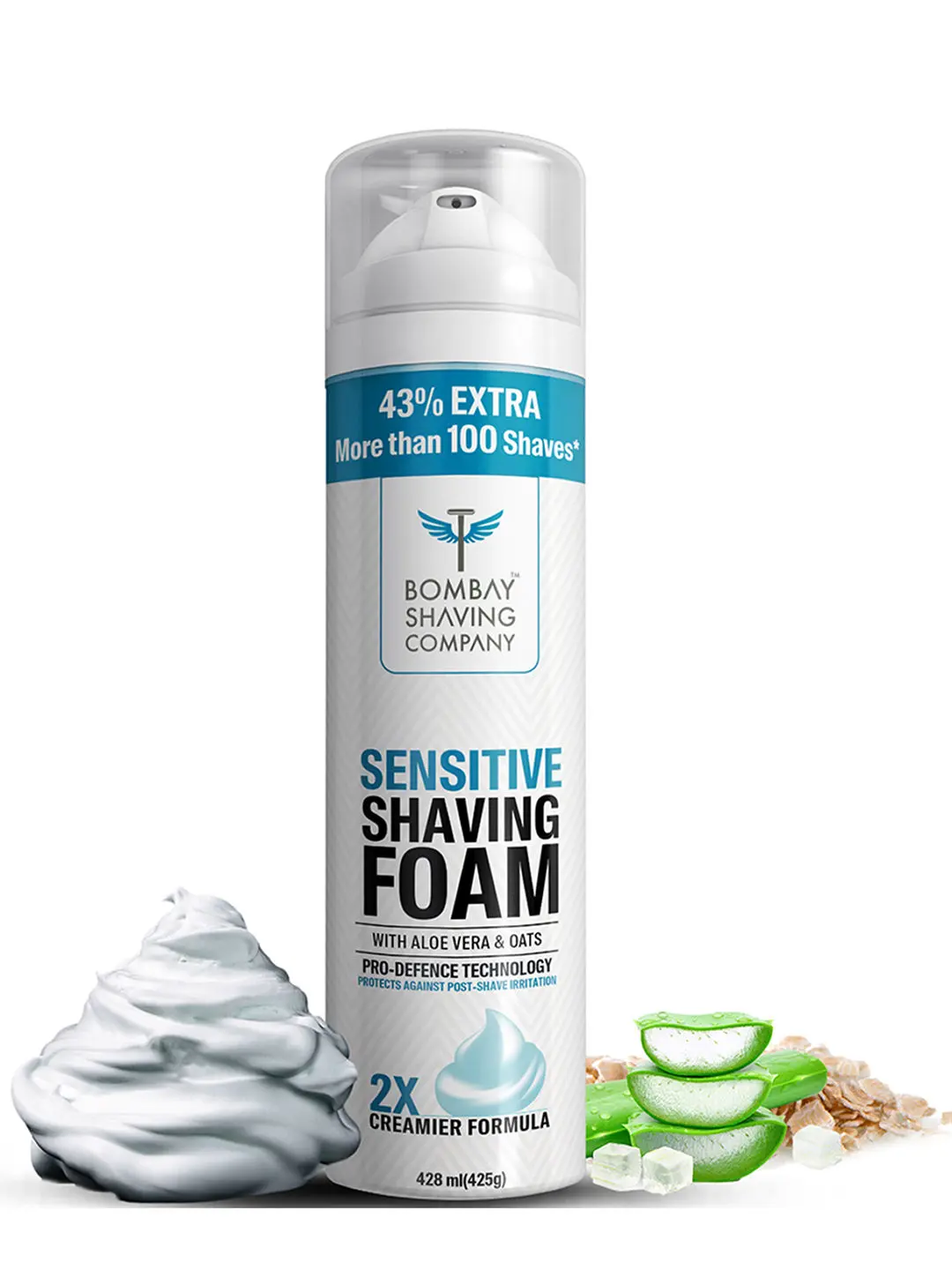 Bombay Shaving Company Sensitive Foam With 2x Creamier Formula |425 g