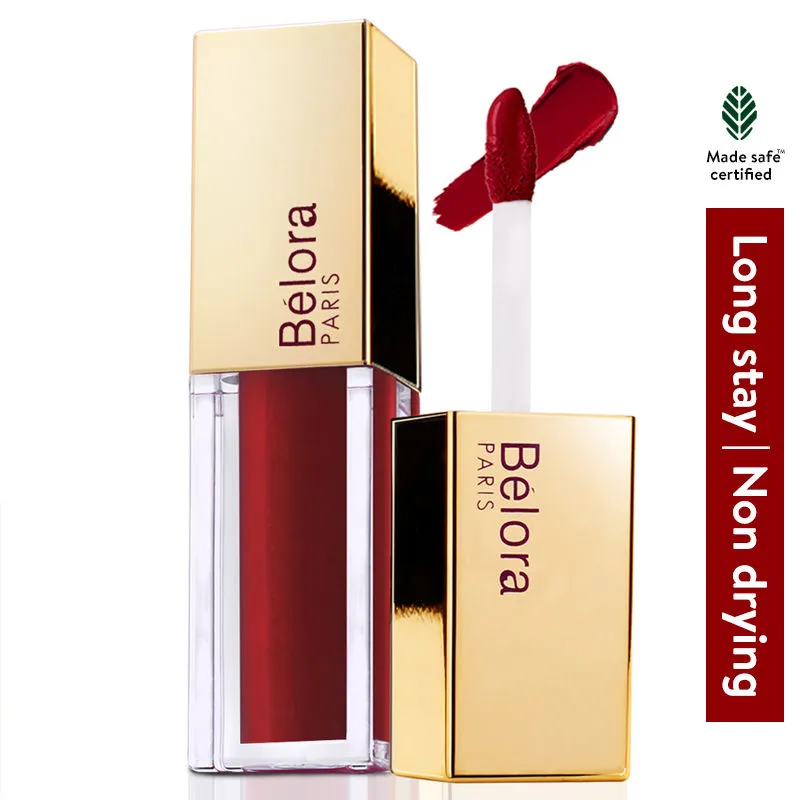 Belora Paris Leave No Evidence Liquid Matte Lipstick - 23 French Red