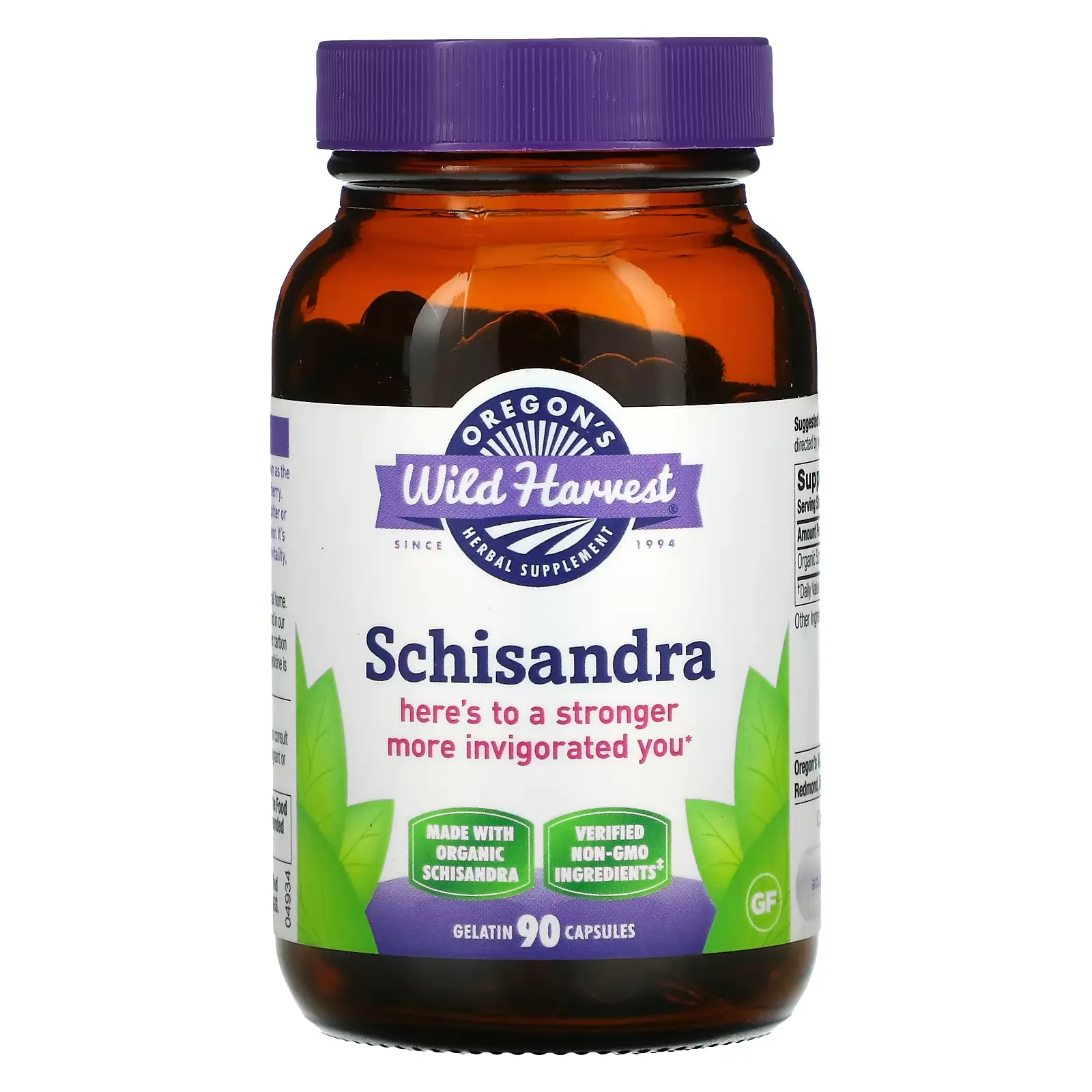 Schisandra, 90 Gelatin Capsules