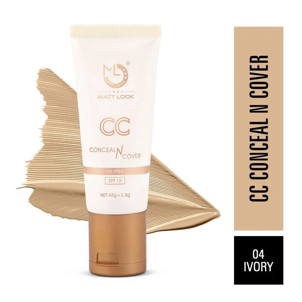 Matt look CC Conceal N Cover Oil-Free SPF-15, Ivory (45gm+2.5gm)