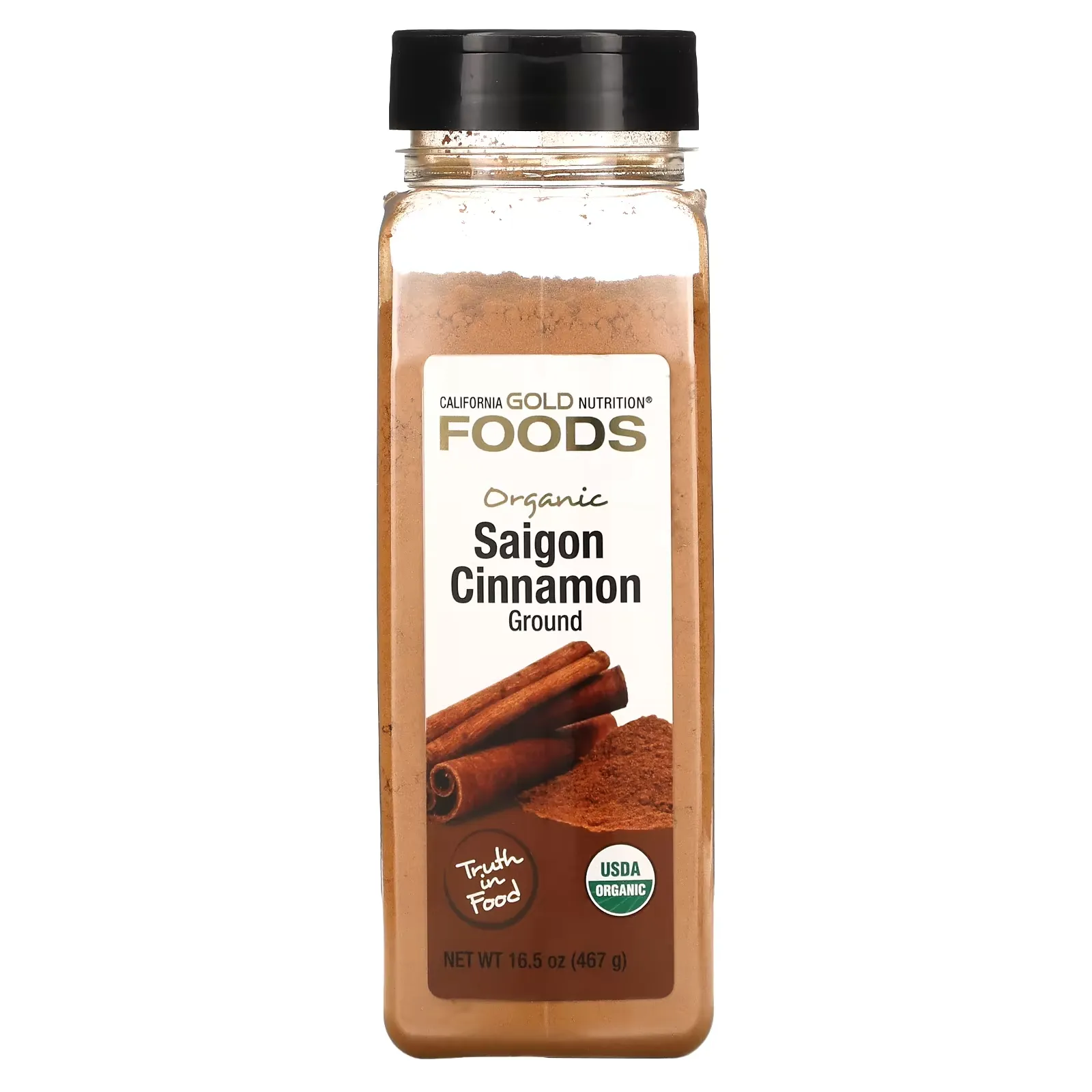 FOODS - Organic Saigon Cinnamon, Ground, 16.5 oz (467 g)