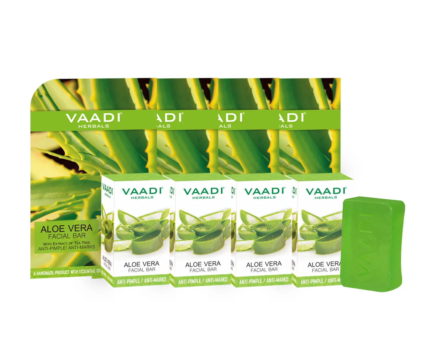 Vaadi Herbals Value Pack Of 4 Aloe Vera Facial Bars