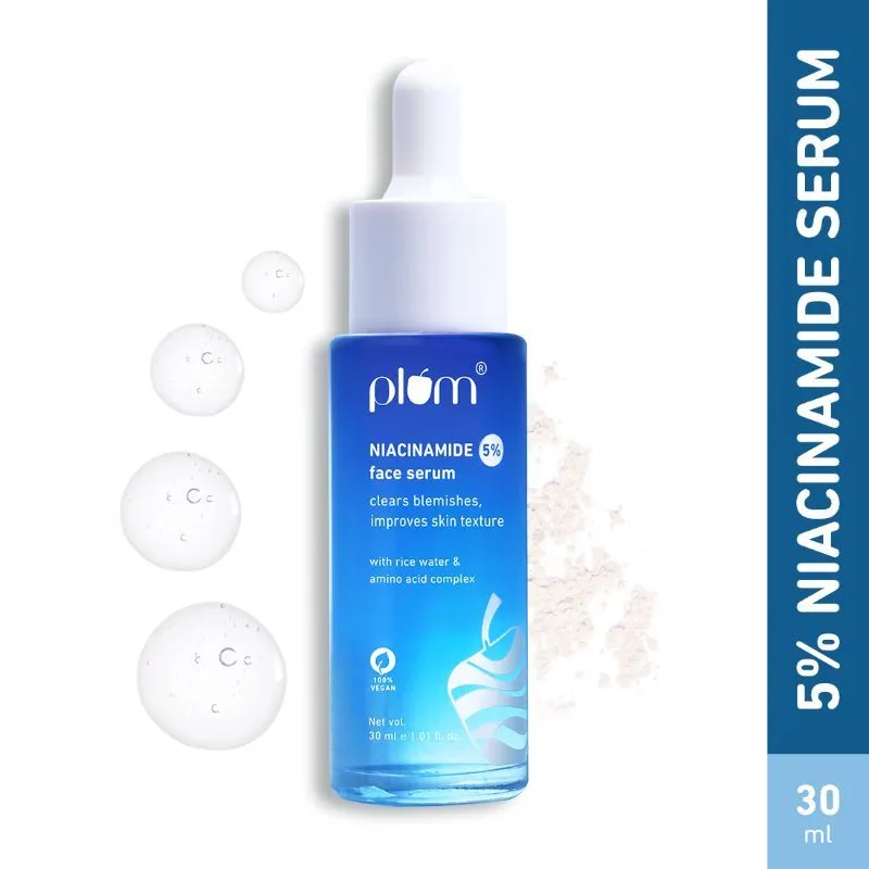 Plum 5% Niacinamide Face Serum With Rice Water & Amino Acid Complex