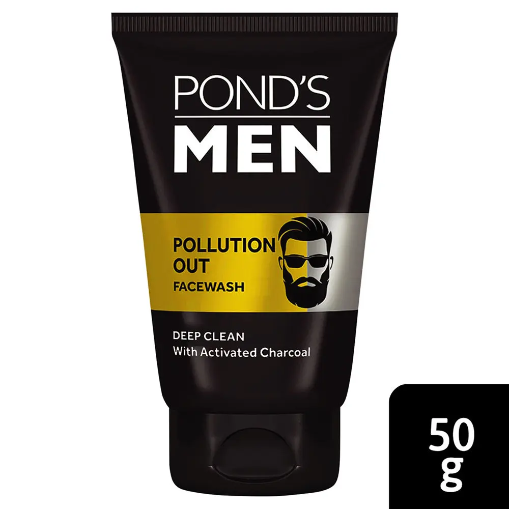 Pond's Men Pollution Out Activated Charcoal Deep Clean Facewash (50 g)