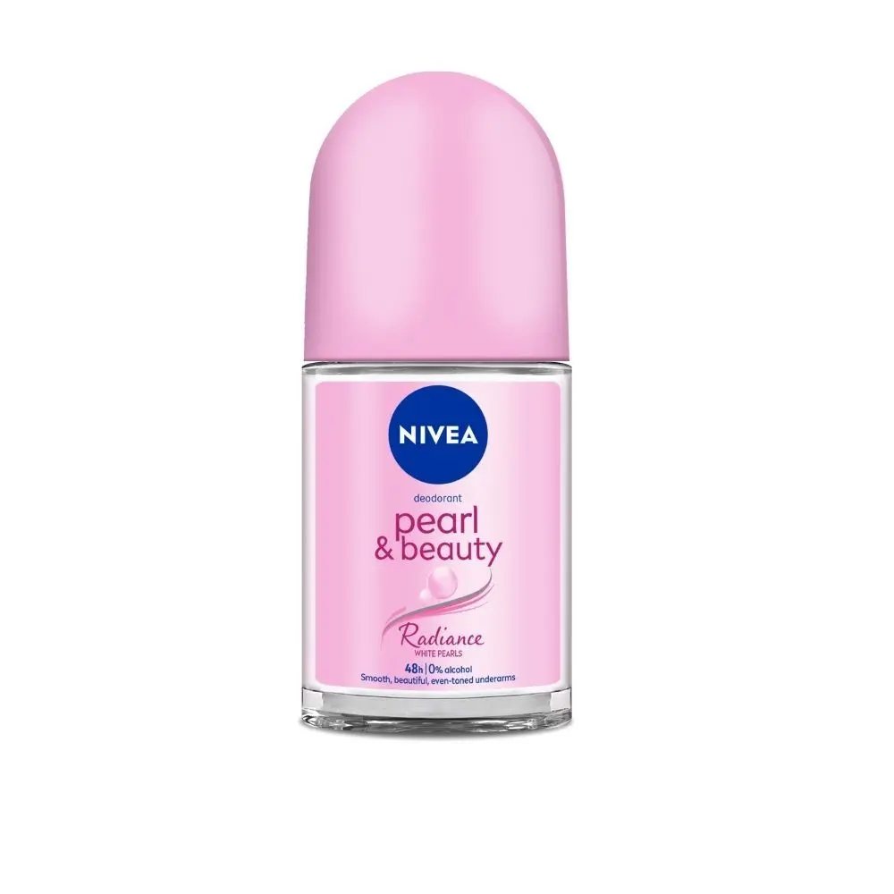 Nivea Deo Roll-on- White Pearls & 0% Alcohol , for Smooth Underarms, 48H freshness and odour protection