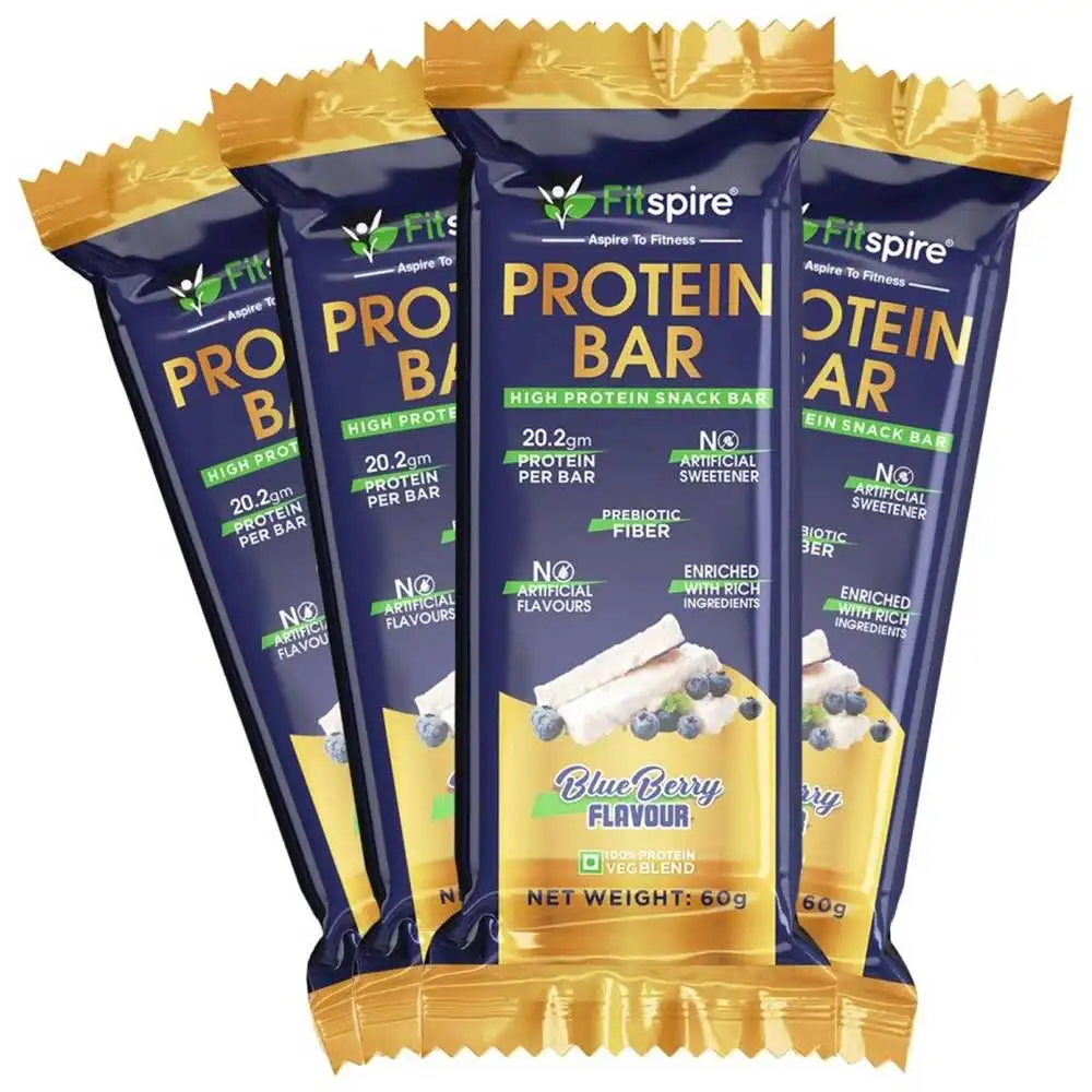 Fitspire Protein Bar,  1 bar(s)  Blueberry Pack of 4