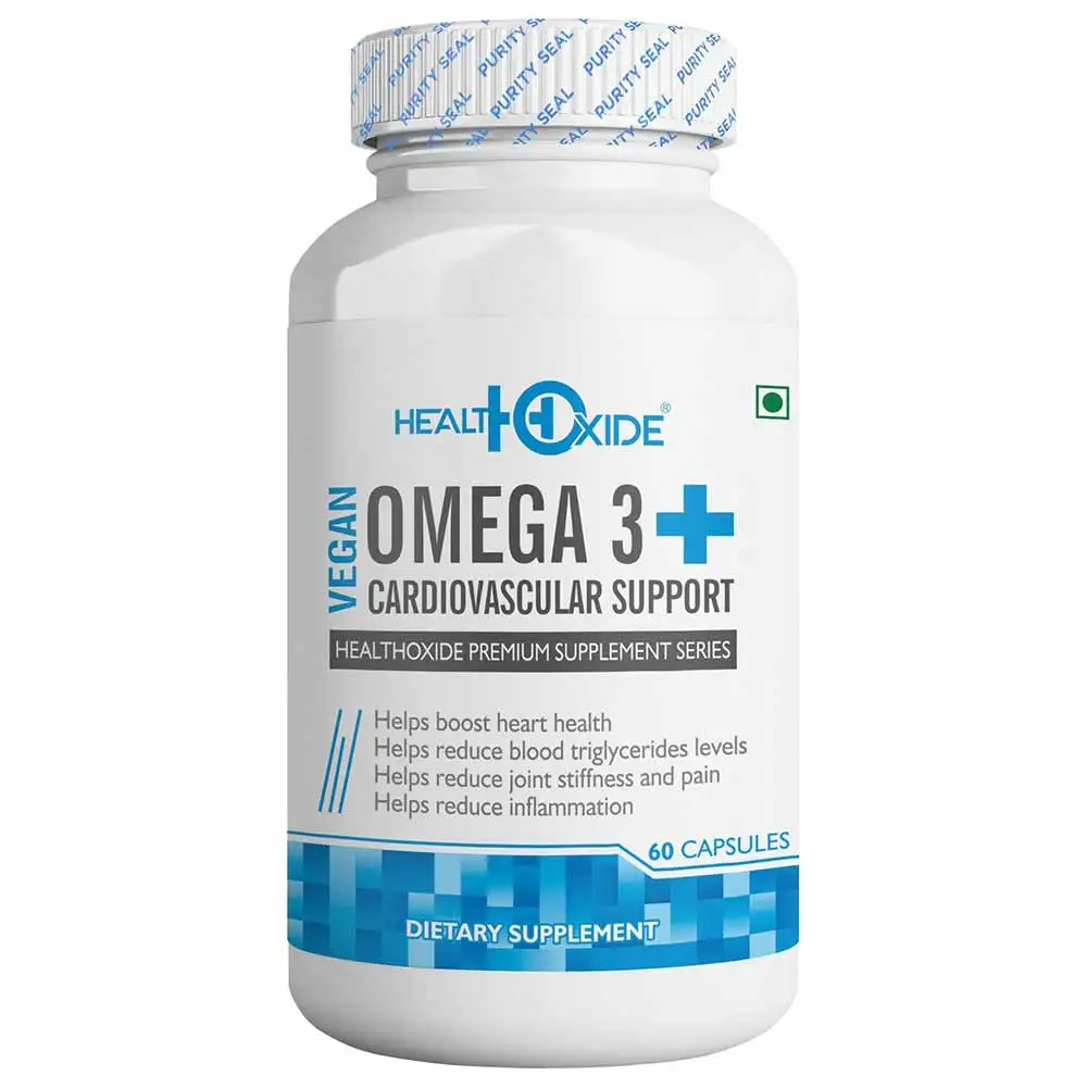 Health Oxide Vegan Omega 3 + Cardiovascular Support,  60 capsules