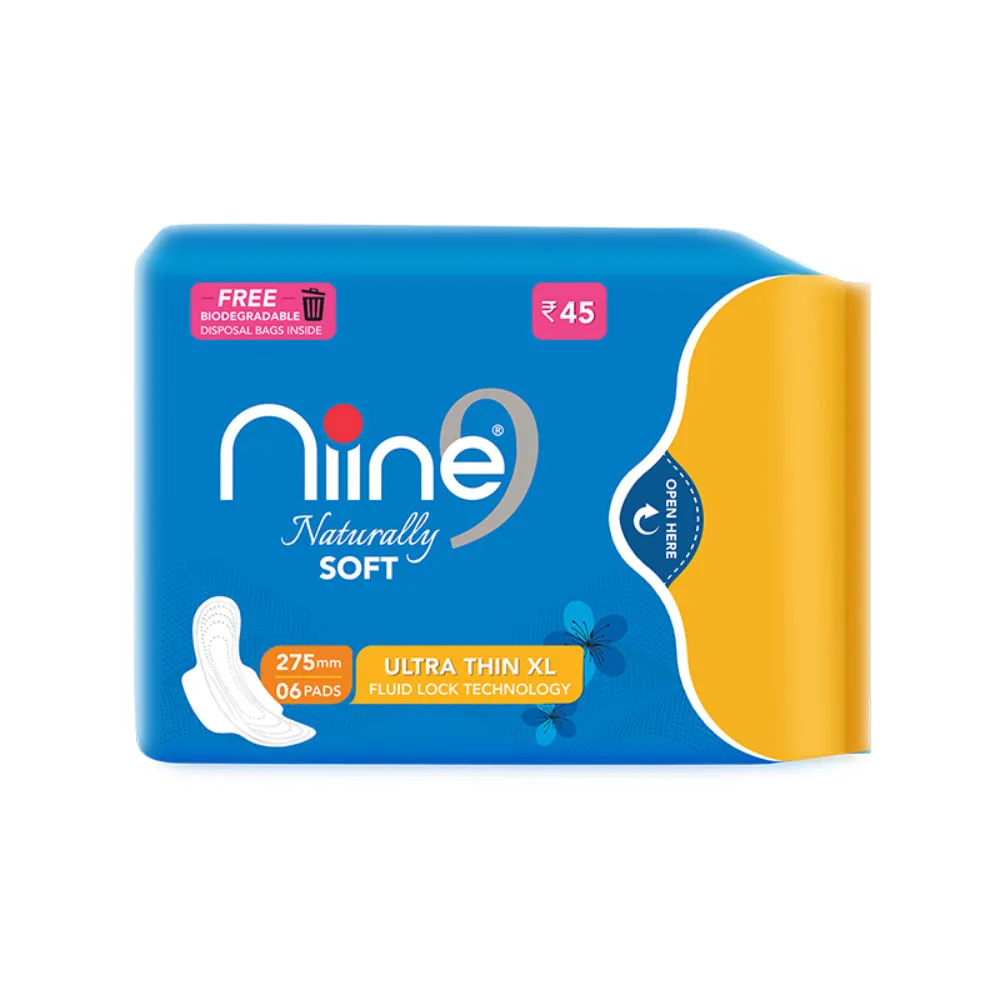 Niine Naturally Soft Sanitary Napkin Ultra Thin XL - 275mm