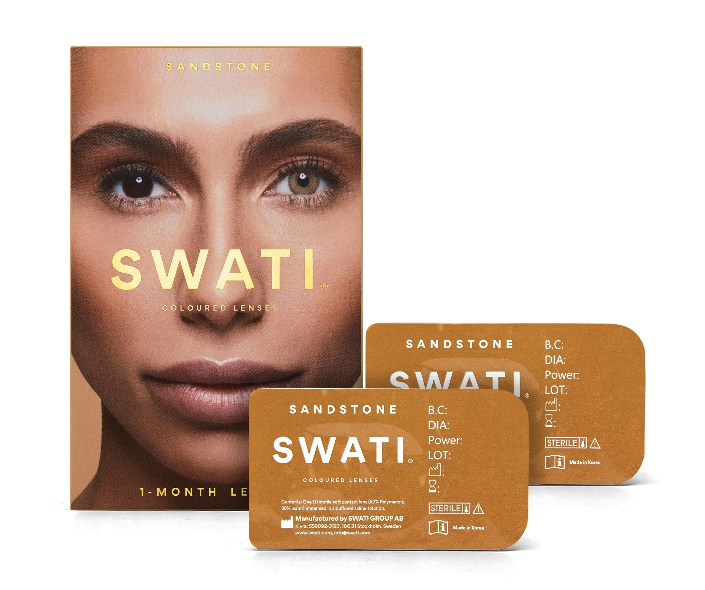 Swati Cosmetics Coloured Lenses Sandstone Power - 1.00