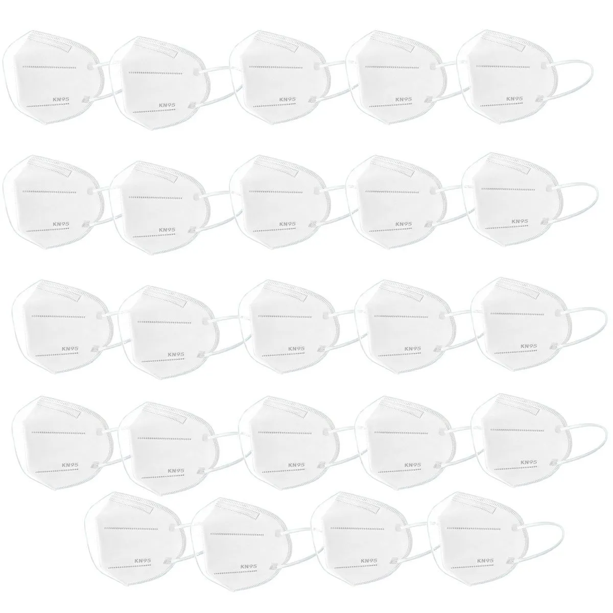 Fabula Pack Of 24 Kn95/N95 Anti-Pollution Reusable 5-Layer Mask (White )