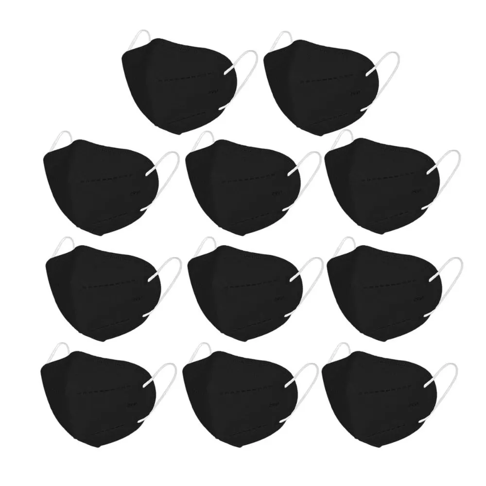 Fabula Pack Of 10 Kn95/N95 Anti-Pollution Reusable 5-Layer Mask (Black)