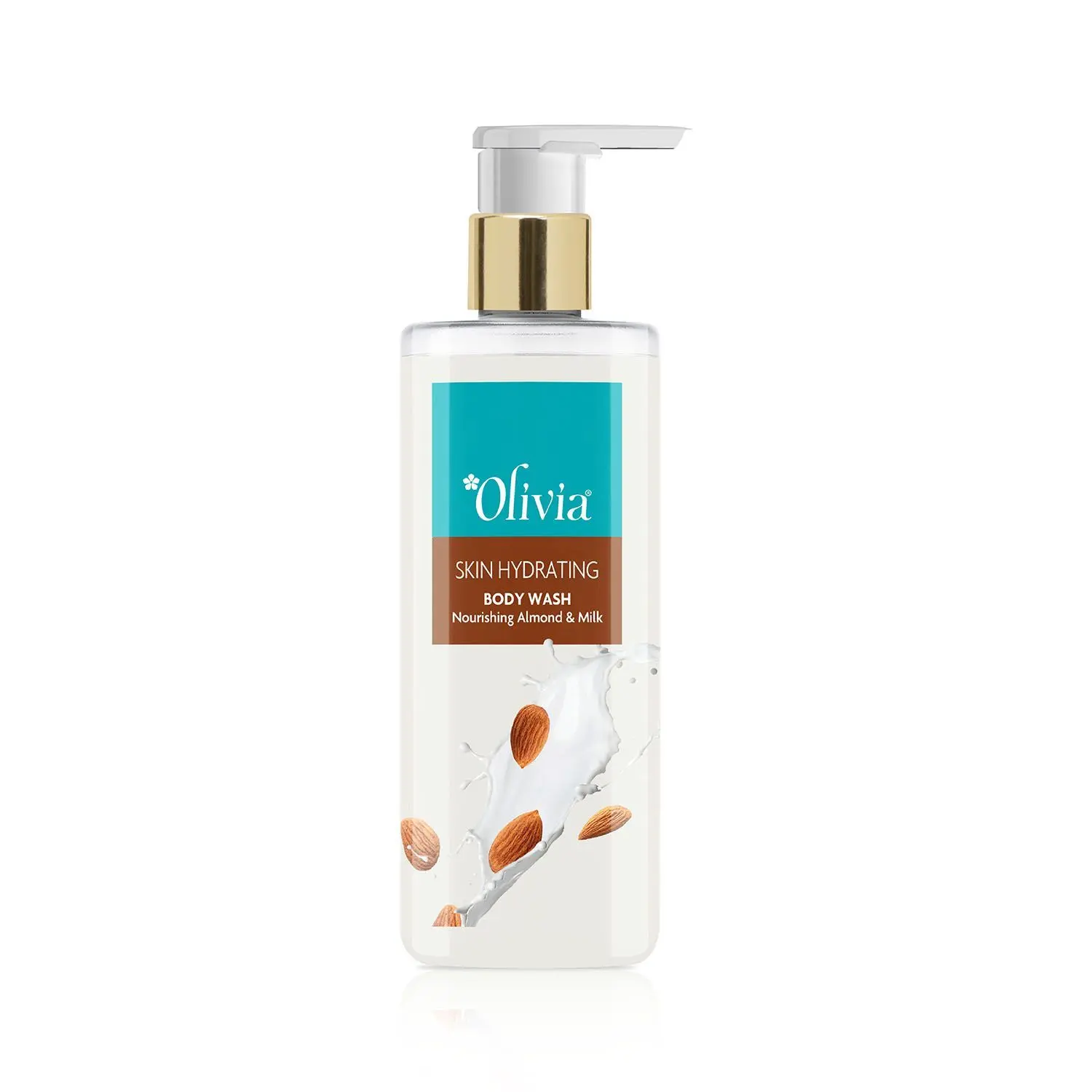 Olivia Body Wash, Skin Hyderating Shower Gel with Nourishing Almond-Milk 250ml - Free from Paraben, Silicone, Harmful Chemicals