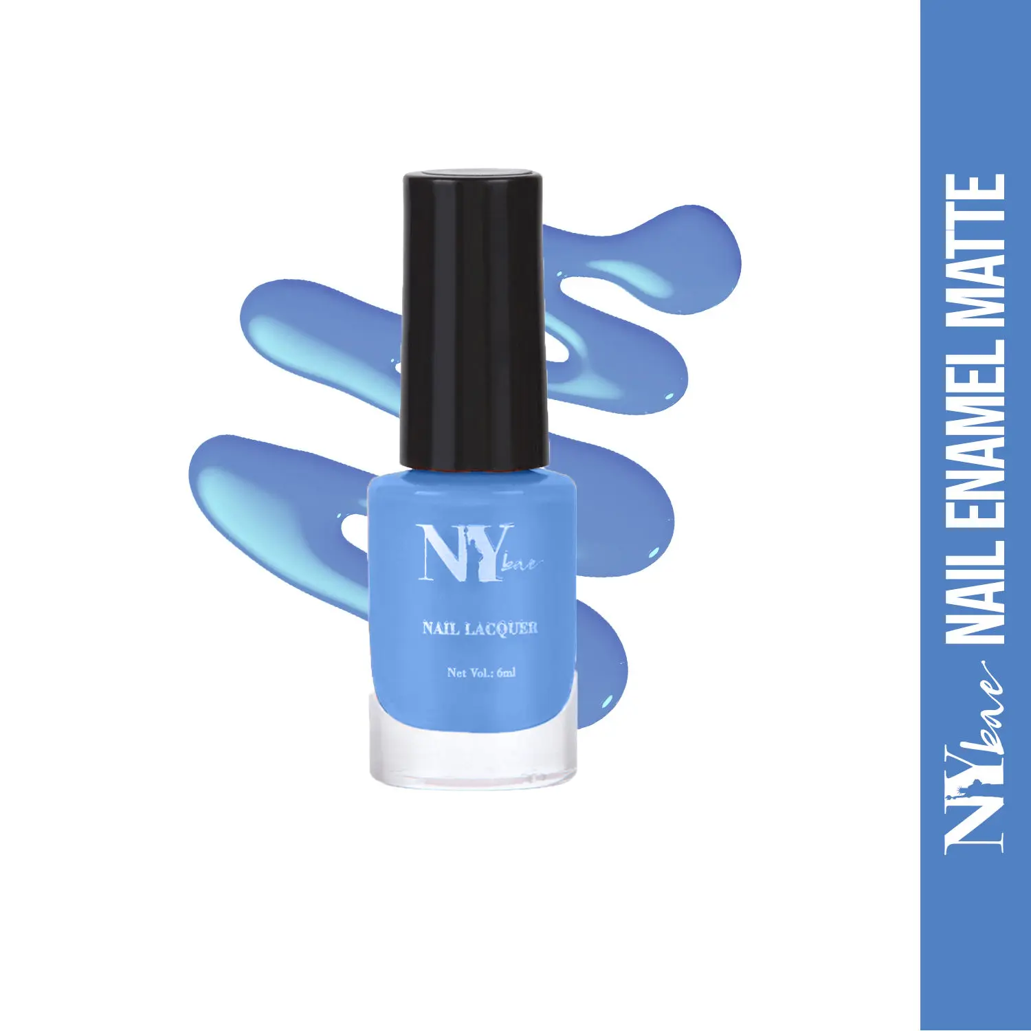 NY Bae Matte Nail Enamel - Blue Strawberry 20 (6 ml) | Blue | Luxe Matte Finish | Highly Pigmented | Chip Resistant | Long lasting | Full Coverage | Streak-free Application | Vegan | Cruelty Free | Non-Toxic