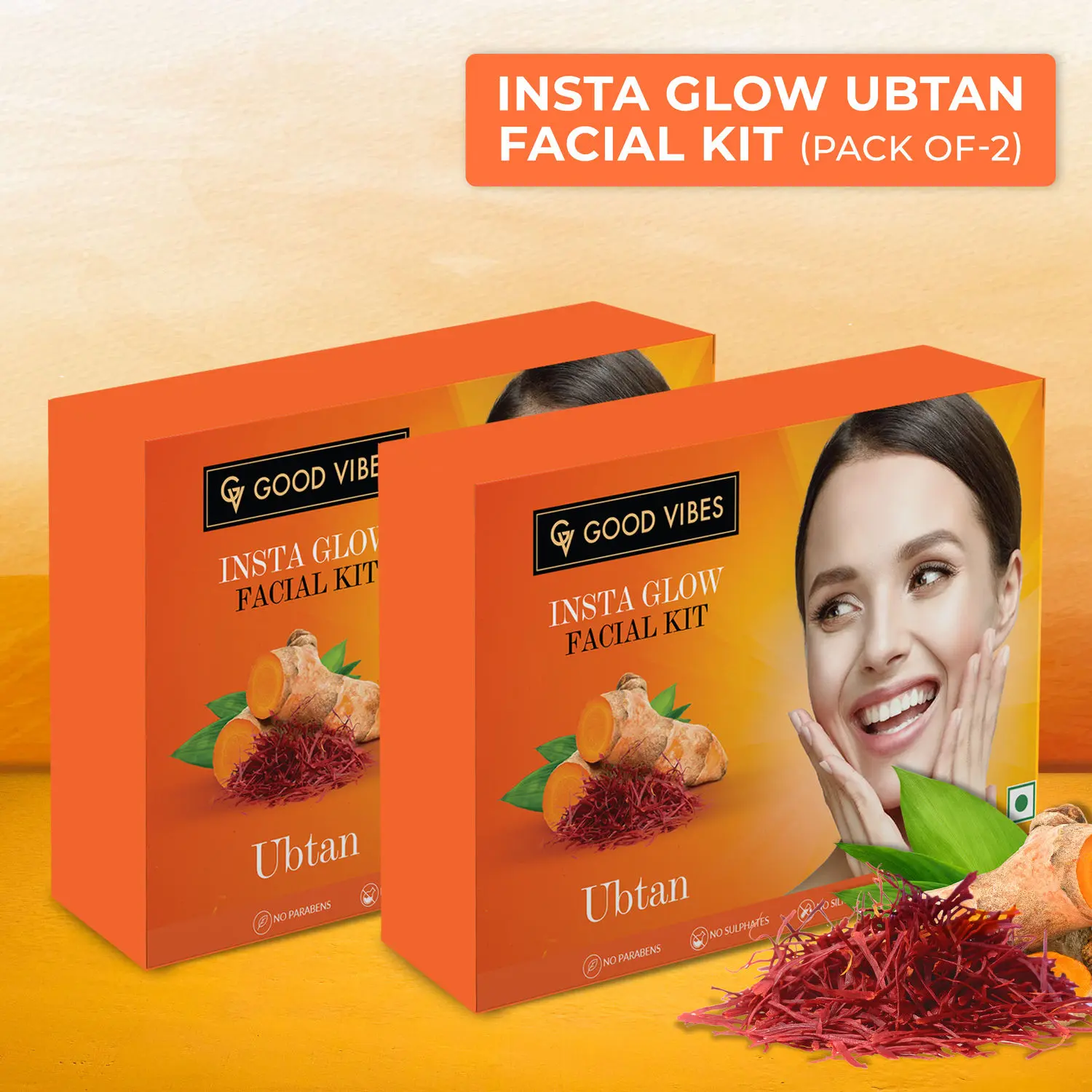 Ubtan Insta Glow Facial Kit (Pack of 2)