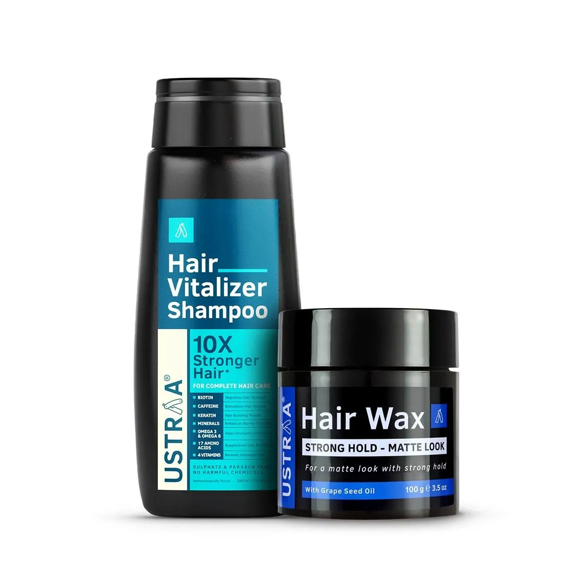 Ustraa Hair Vitalizer Shampoo & Hair Wax Matte Look Combo