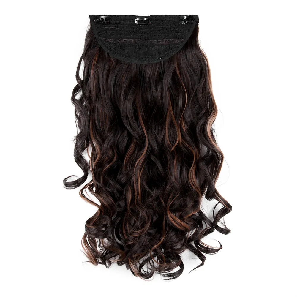 Streak Street Clip-in 24'' Soft Curls Jet Hair Extensions