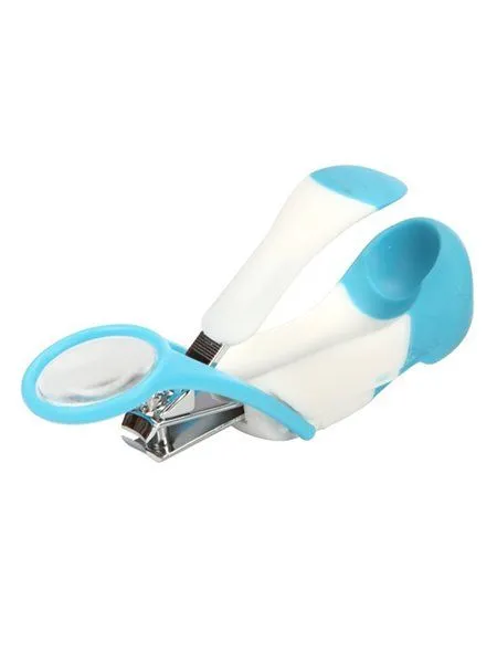 Mee Mee Baby Gentle Nail Clipper With Magnifier - White & Blue