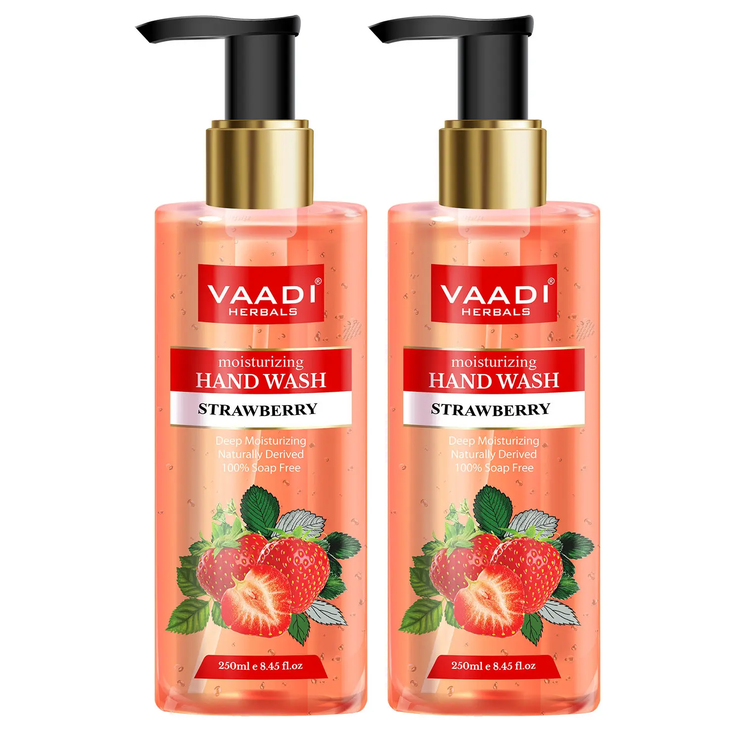 Vaadi Herbals Pack of 2 Deep Moisturizing Strawberry Hand Wash (250 ml x 2)