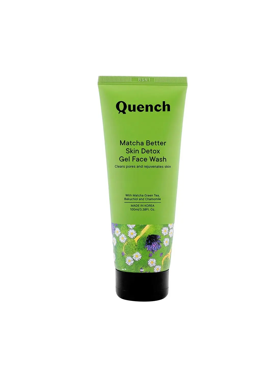 Quench Botanics Matcha Better Skin Detox Gel Face Wash | Korean Skin care (100 ml)