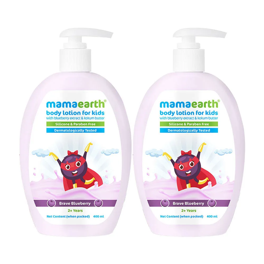 Mamaearth Brave Blueberry Body Lotion For Kids With Blueberry & Kokum Butter- Pack Of 2