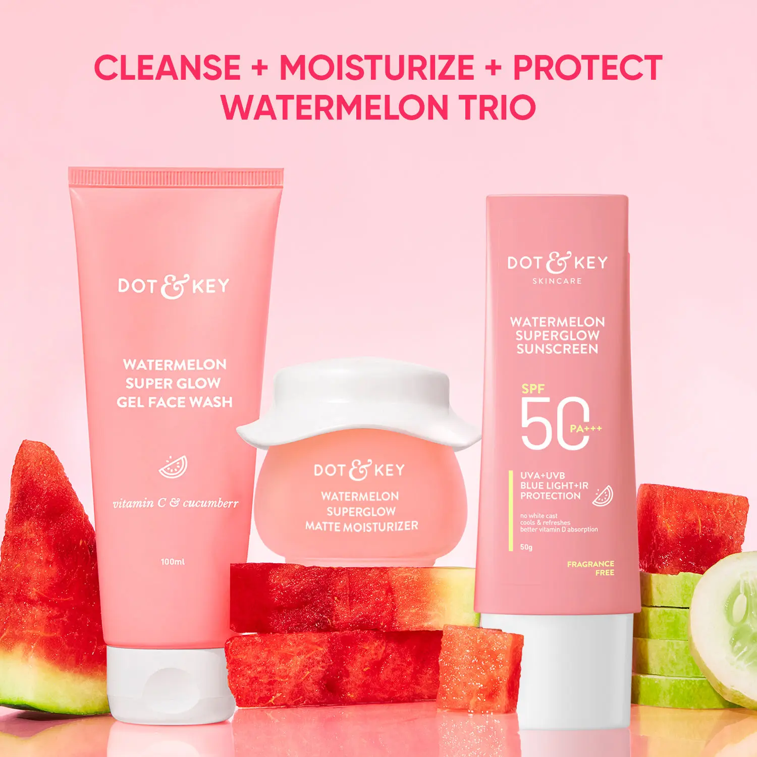 Dot & Key Watermelon Super Glow Facial Care Gift Set - Pack of 3