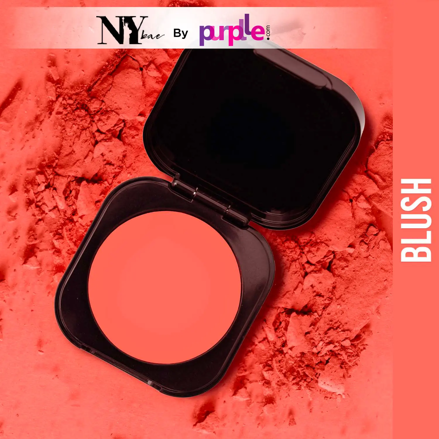 NY Bae Sunset Skyline Blush - Coral Sunset 06 (5 g) | Coral | Matte Finish | Rich Colour | Blendable | Multipurpose | Travel Friendly