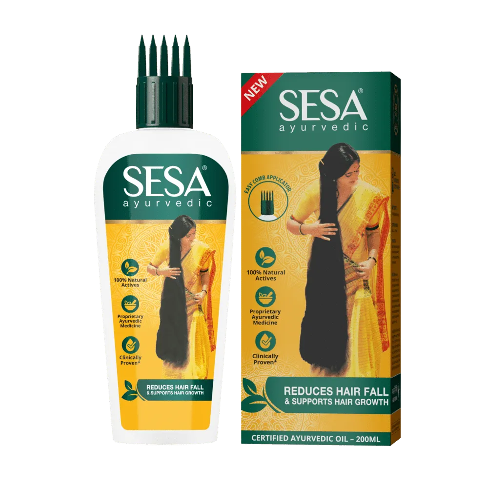 SESA Ayurvedic Hair Oil, 18 Herbs + 5 Oils, Kshir Pak Vidhi reduces Hair Fall & Supports Hair Growth