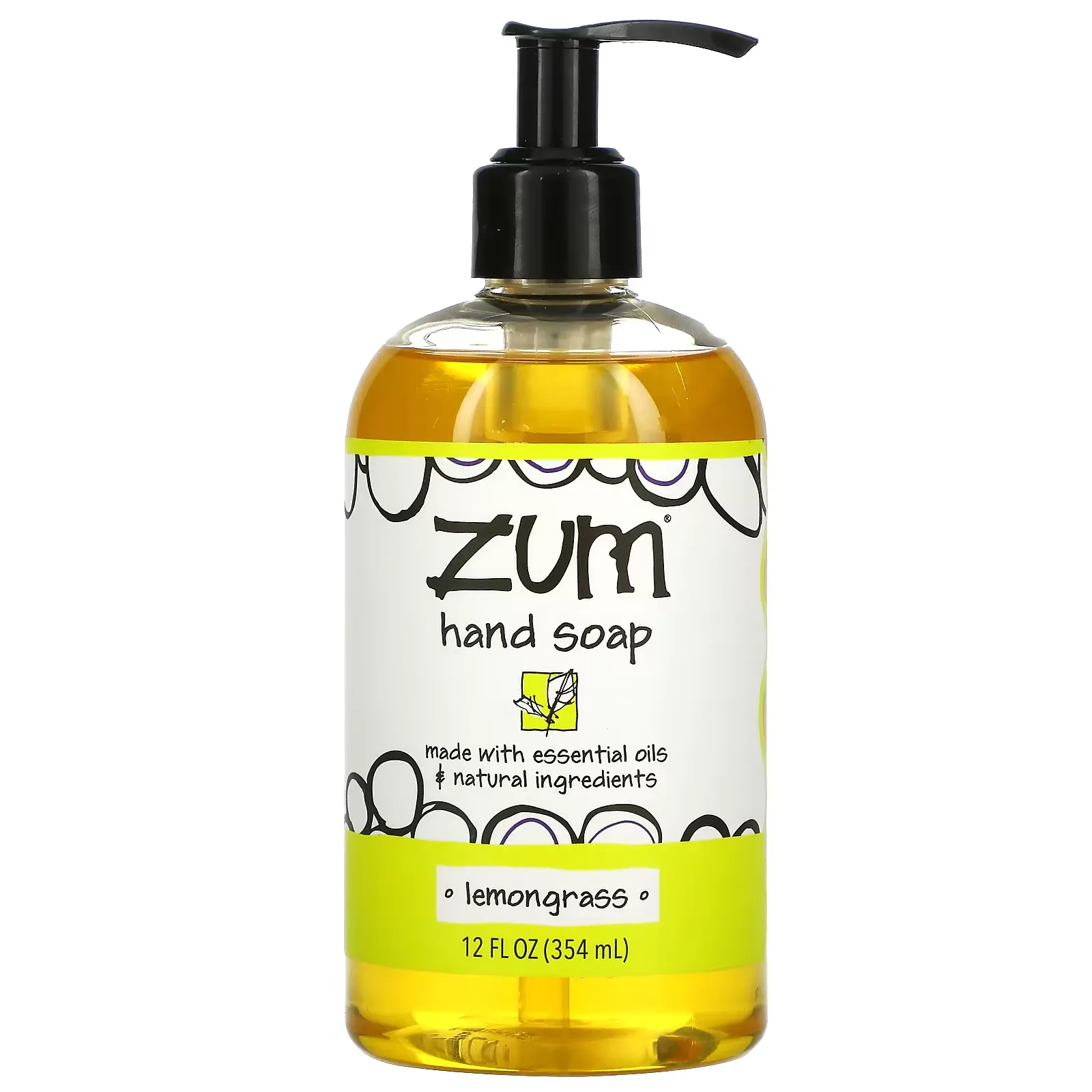 Zum Hand Soap, Lemongrass, 12 fl oz (354 ml)