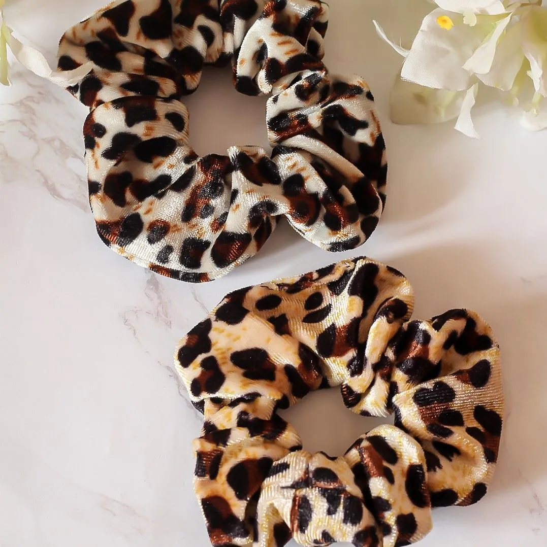 Bellofox Leopard Scrunchies Set Of 2