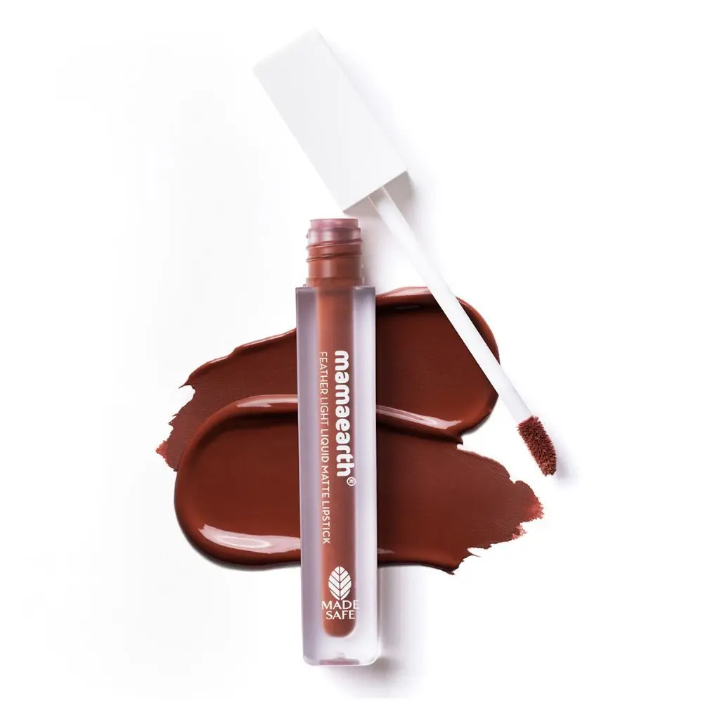 Mamaearth Feather Light Liquid Matte Lipstick with Coconut & Vitamin E - 03 Nude Tea - 3.5 ml