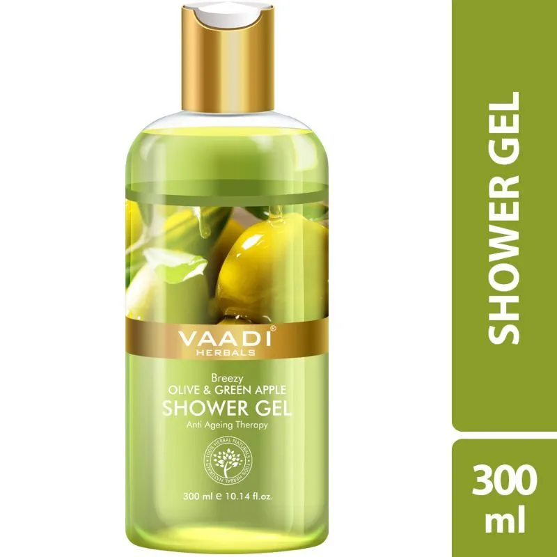 Vaadi Herbals Breezy Olive & Green Apple Shower Gel