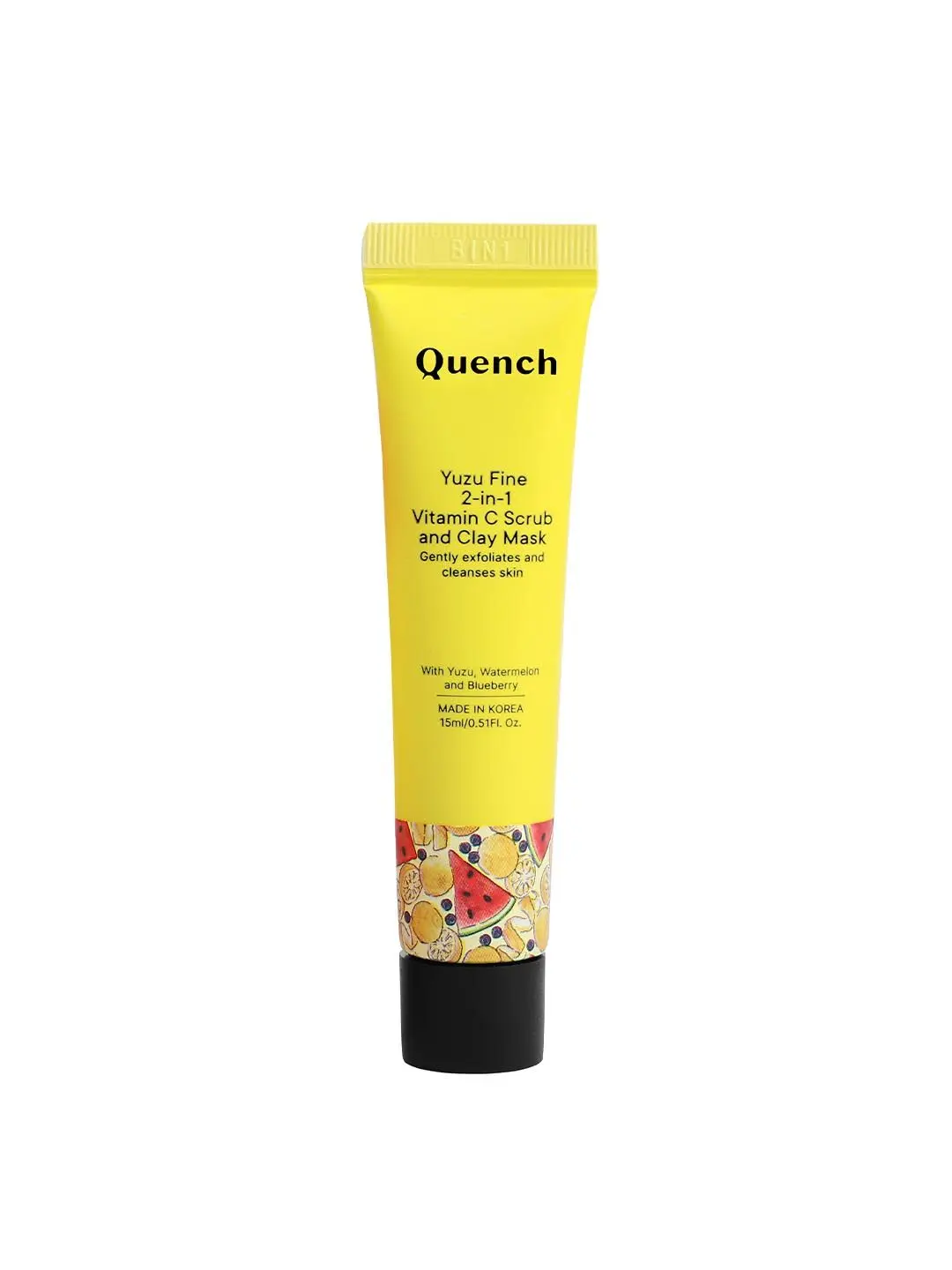 Quench Botanics Yuzu Fine 2-in-1 Vitamin C Scrub and Clay Mask | Korean Skin care (15 ml)