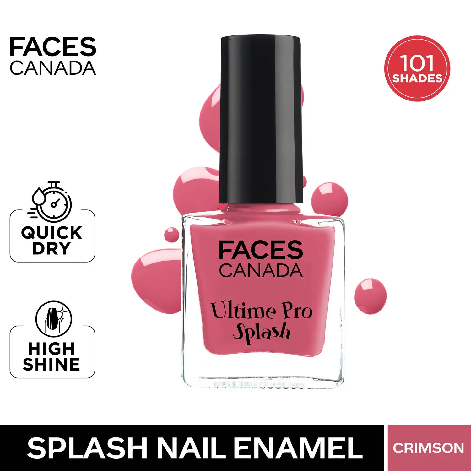 Faces Canada Ultime Pro Splash Nail Enamel Crimson 106