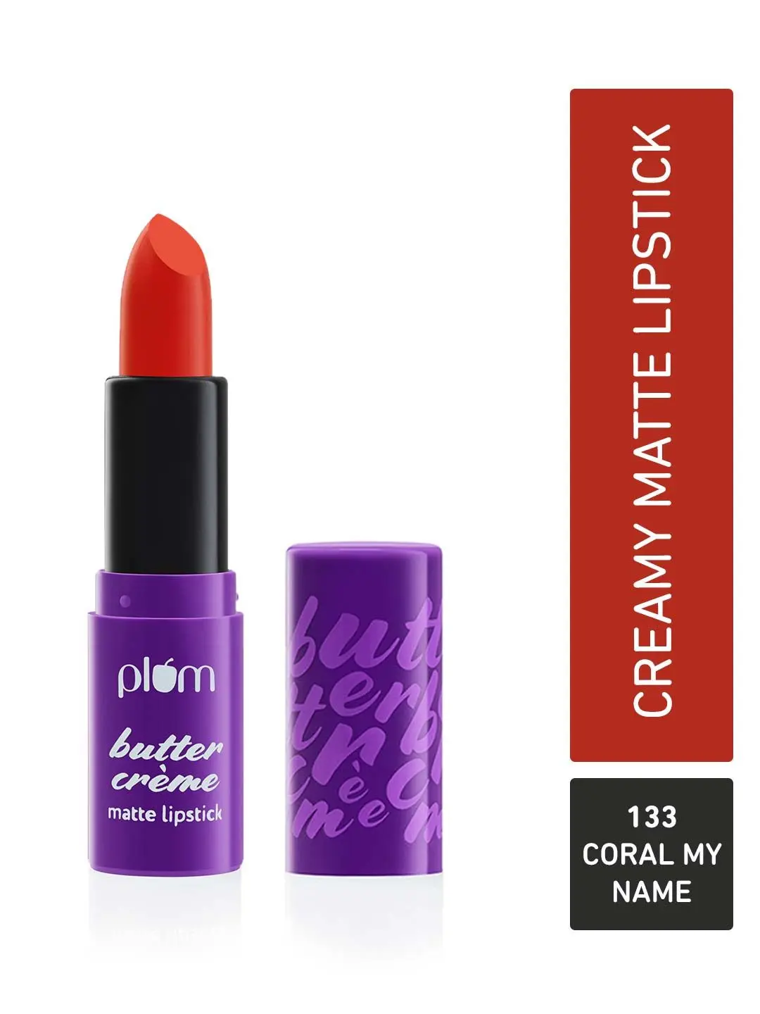 Plum Butter Creme Matte Lipstick | Creamy Matte Finish | Highly Pigmented | 133 Coral My Name