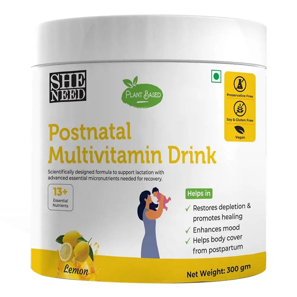 SheNeed Plant Based Postnatal Multivitamin Drink,  300 g  Lemon