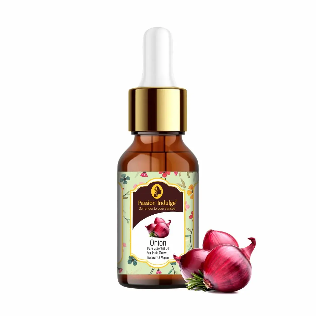 Passion Indulge Onion Essential Oil support hair growth by increasing in strength & volume - 10ml