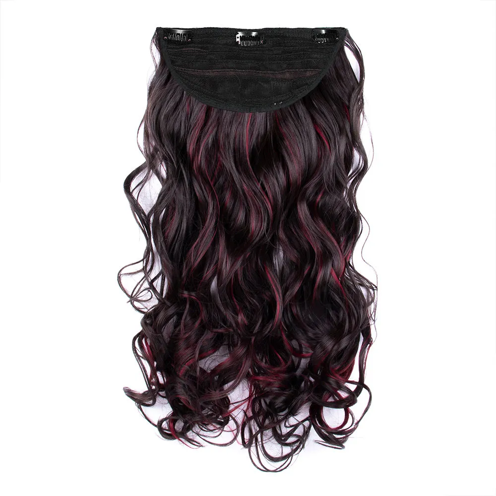 Streak Street Clip-In 24 Full-Wavy Burgundy Hair Extensions